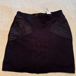 Nordstrom Black Mini Skirt with Pleated Accents